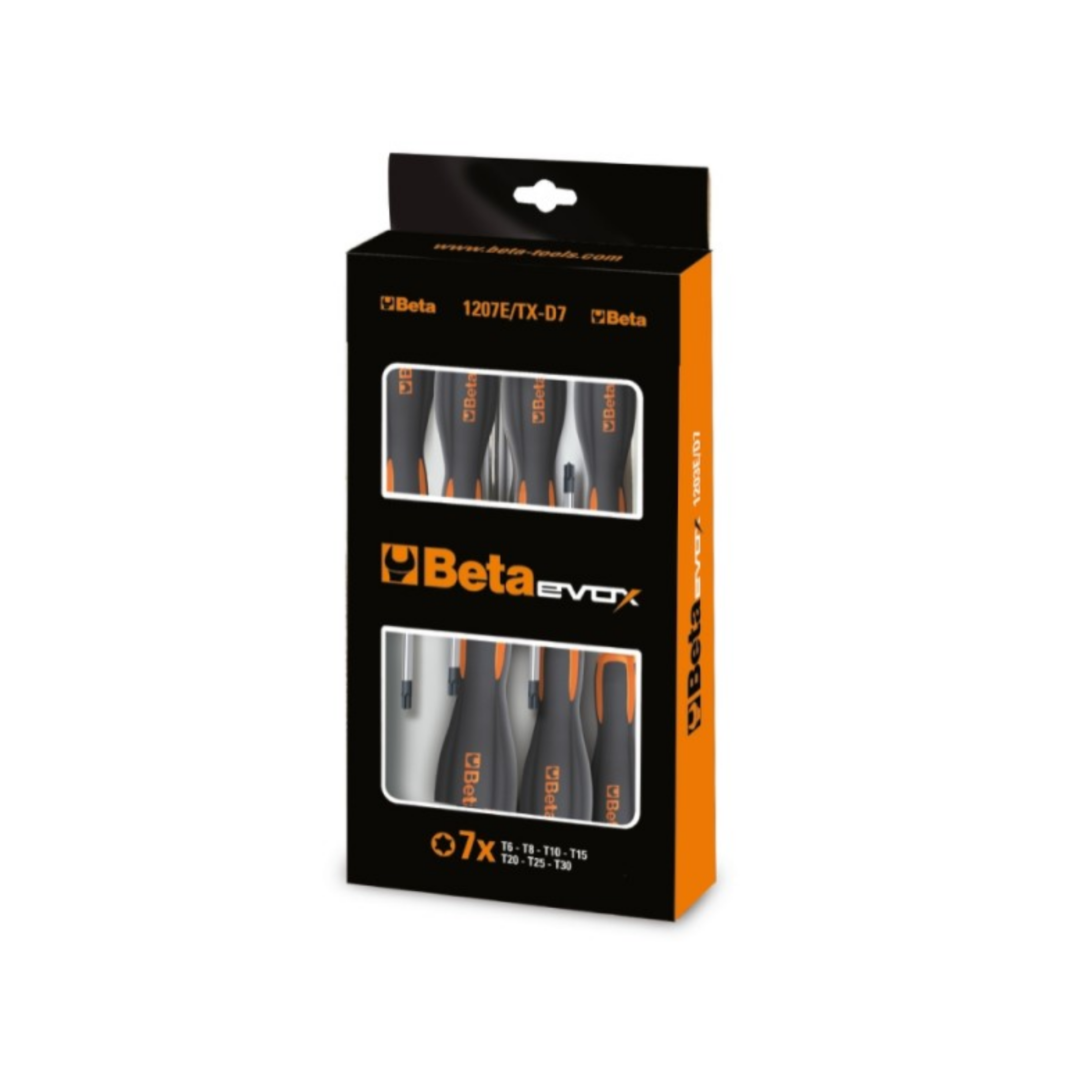 Beta Evox Torx screwdriver set 7 pieces.
