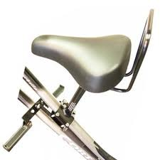 Children's saddle with attachment to frame tube, for women's bicycle. model 1