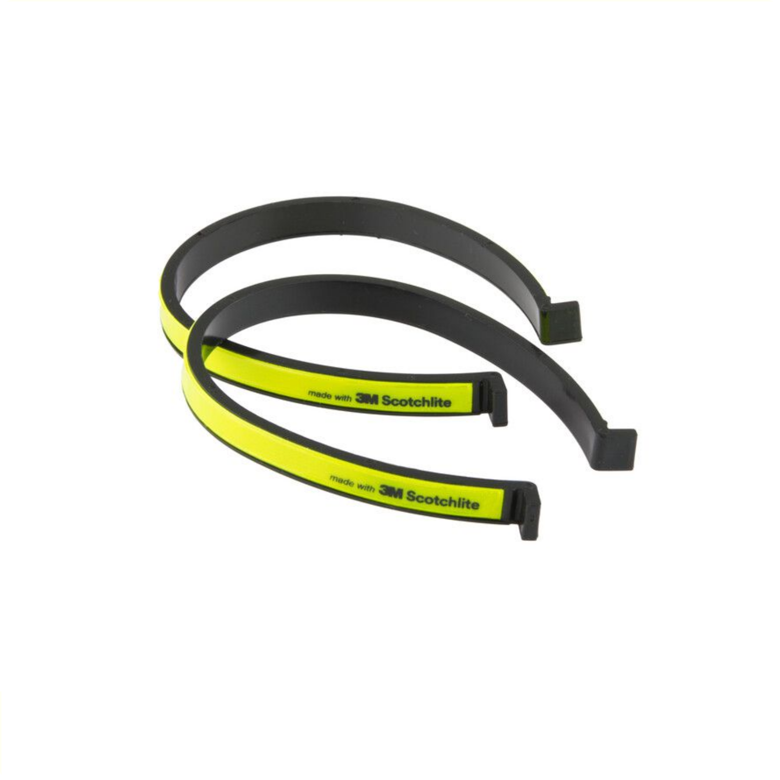 Ikzilight Trouser clamps plastic black/yellow with reflection. Per 2
