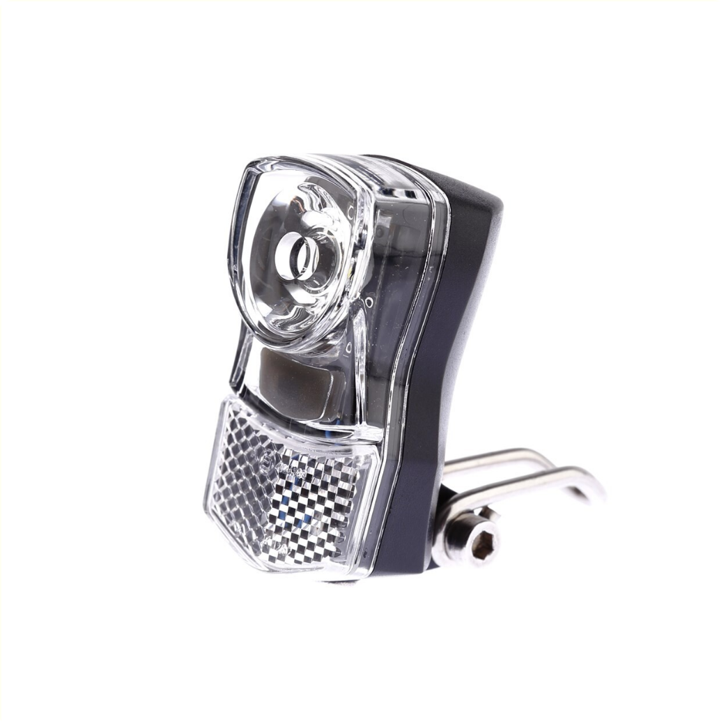 IkziLight headlight Little 1x1W LED, chrome, with bracket Battery
