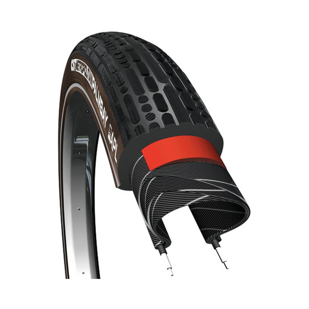 CST Palmbay (1mm anti-puncture) protection level 1 Black/brown with reflection. 28x2.0, ETRTO 50-622