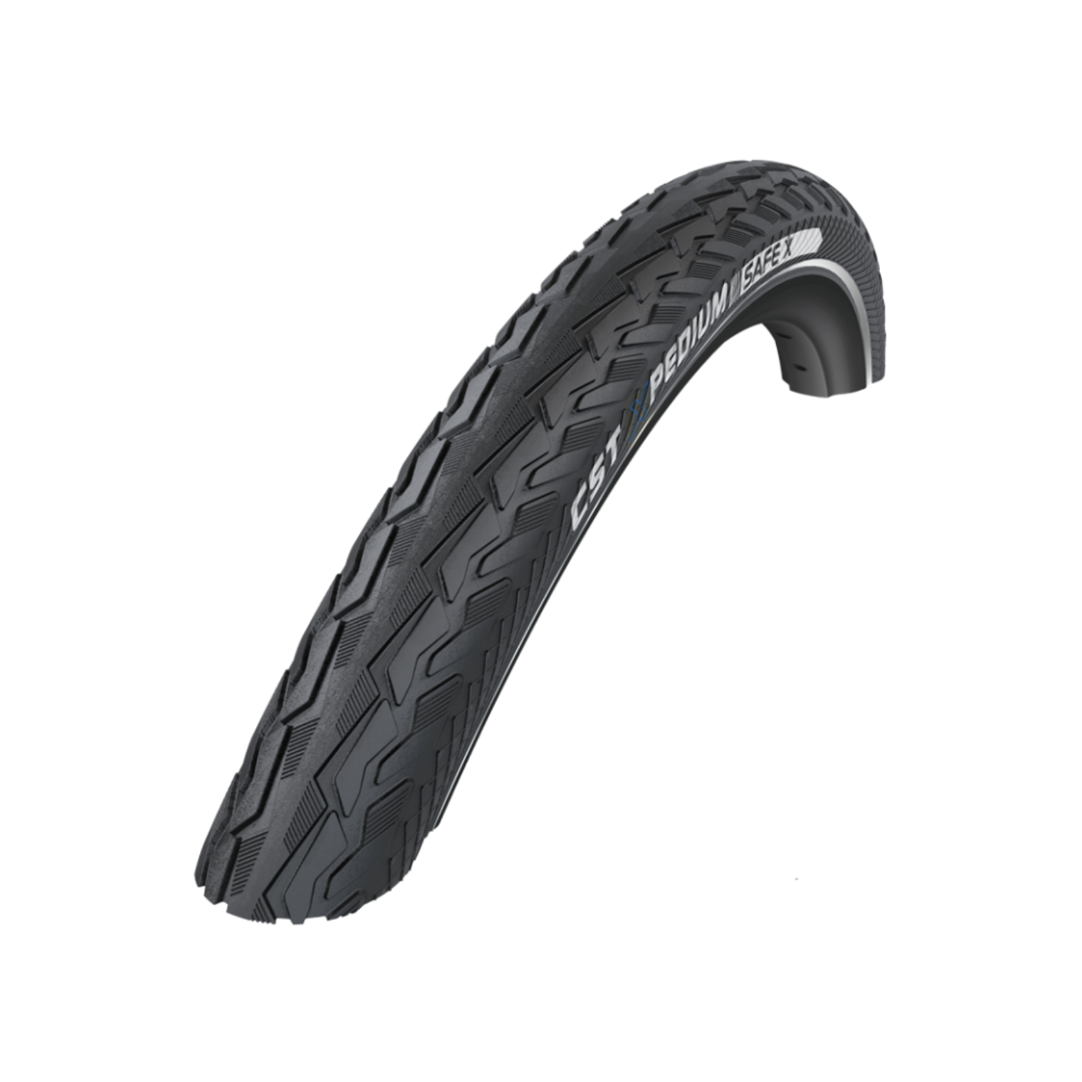 CST Xpedium safe (3mm anti-puncture) black with reflection. 28x1.75, ETRTO 47-622