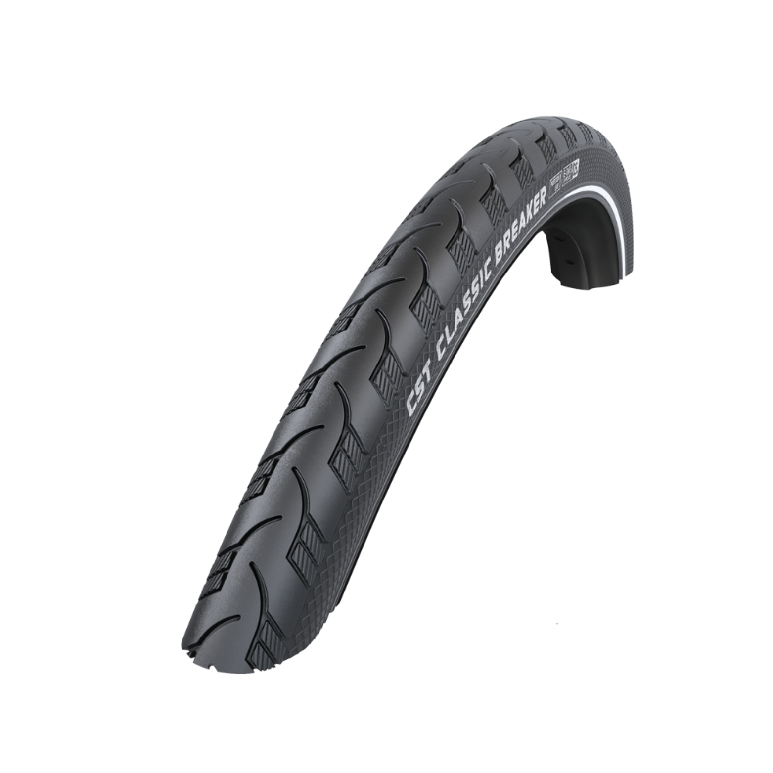 CST Breaker (1mm anti-puncture) Black with side reflection. 26x1.75, ETRTO 47-559