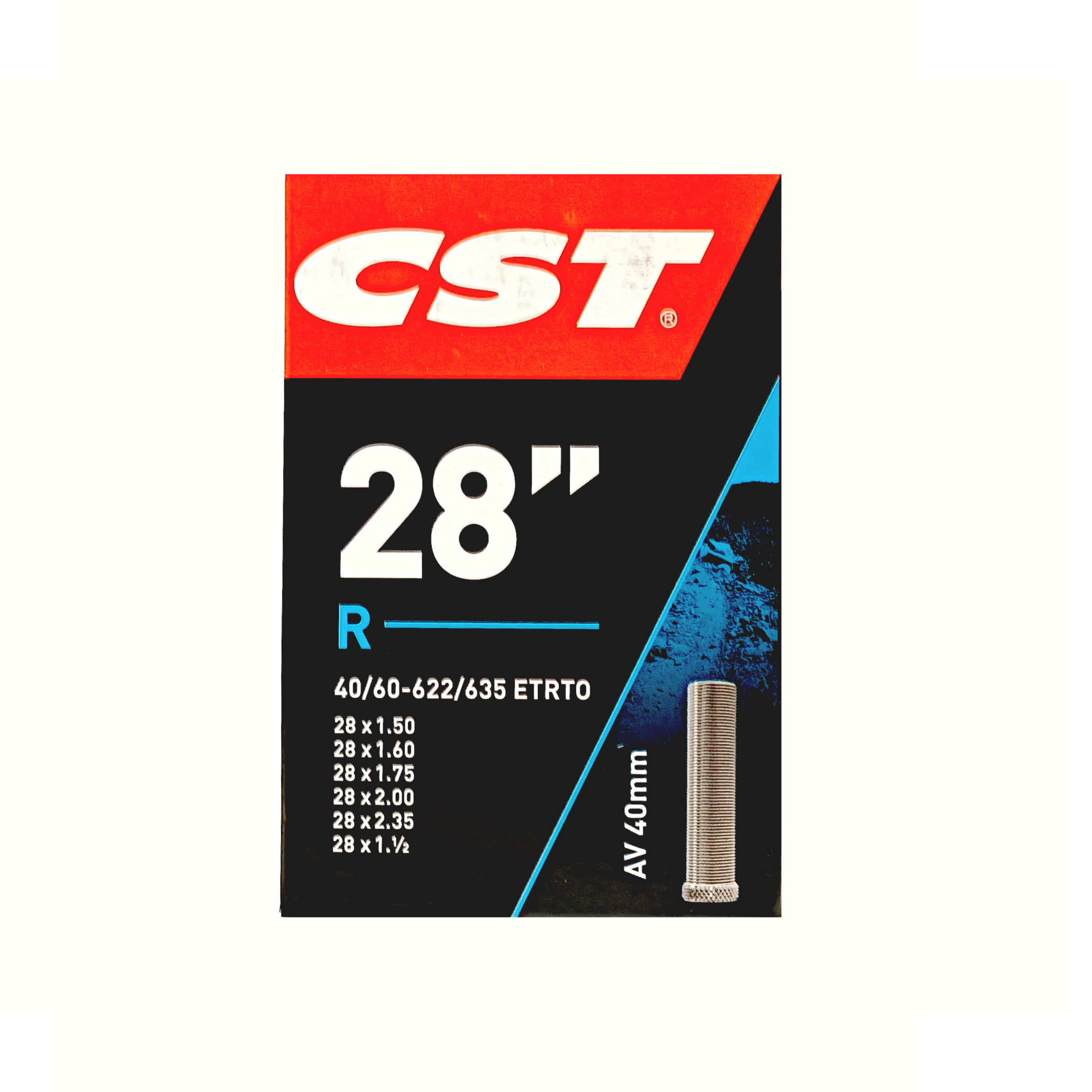 CST Inner Tube 28x1.50/2.35 ETRTO 40/60-622-630, Valve: Auto/Schrader 40mm
