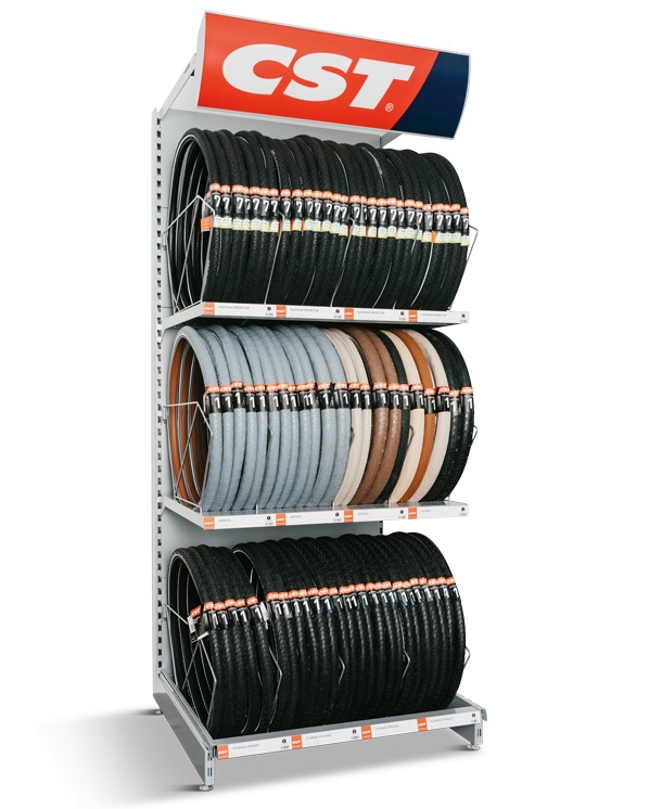 CST tire shelf Option 1 with space for approximately 75 tires.