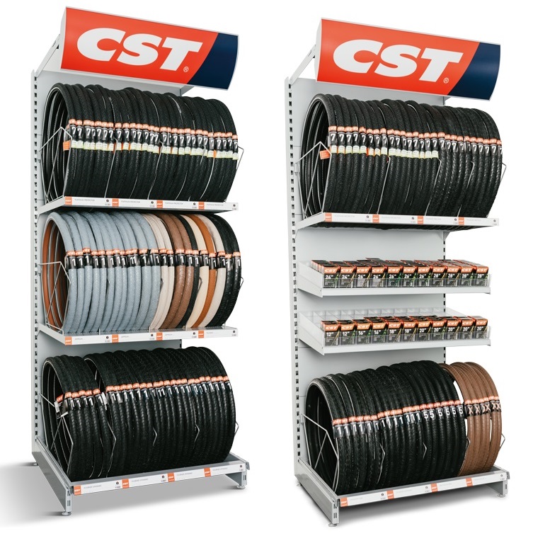 CST tire shelf Option 3 with space for approximately 125 outer and 240 inner tyres.
