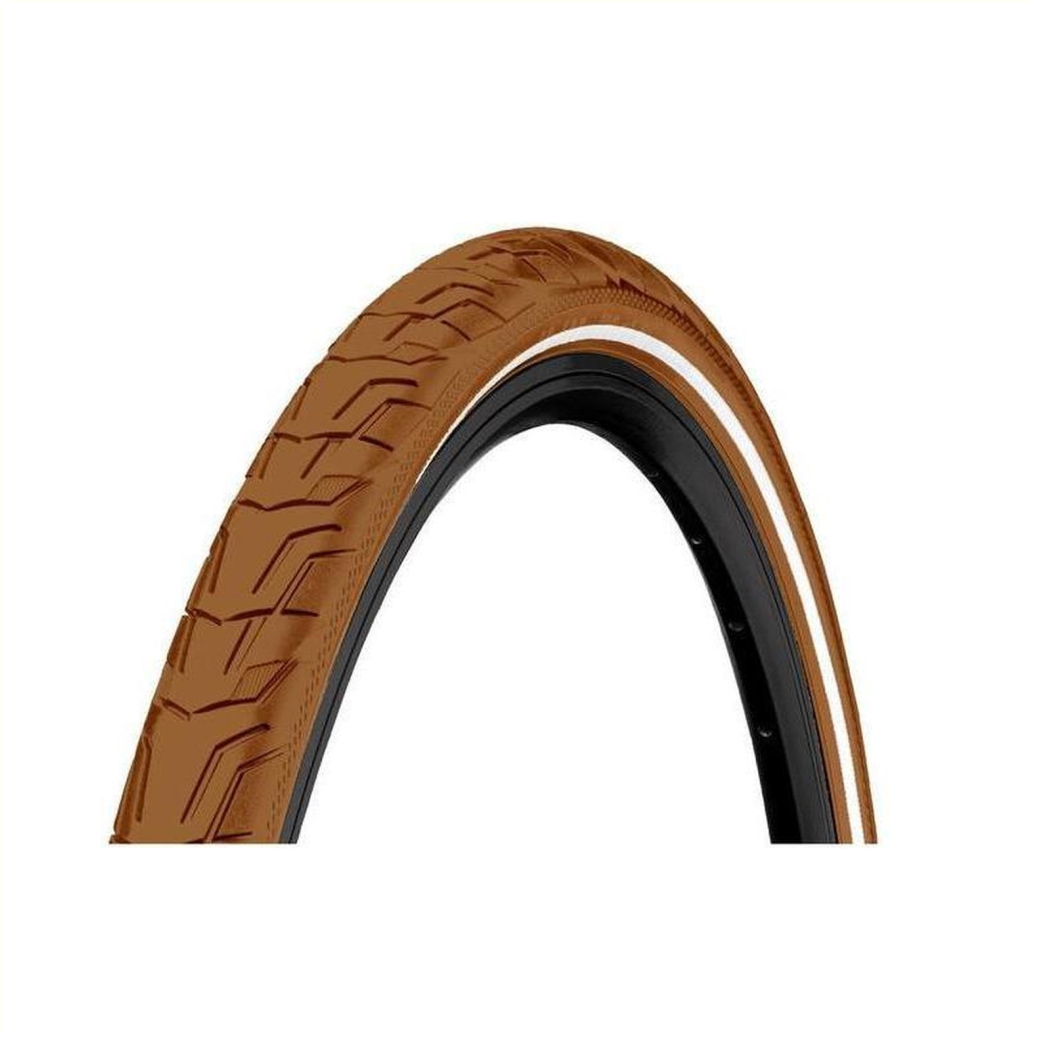 Continental Ride City tire, brown with reflection, 28x1.75, ETRTO 47-622 (25km/h E-Bike approved)