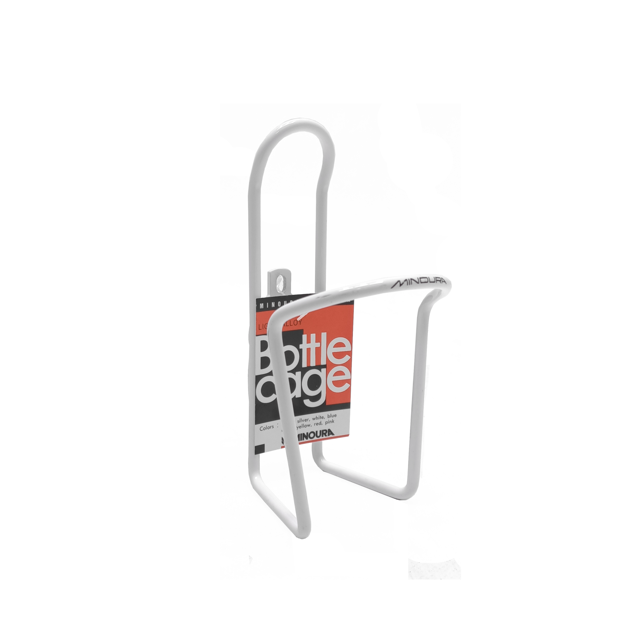Minoura bottle cage white, without bolts