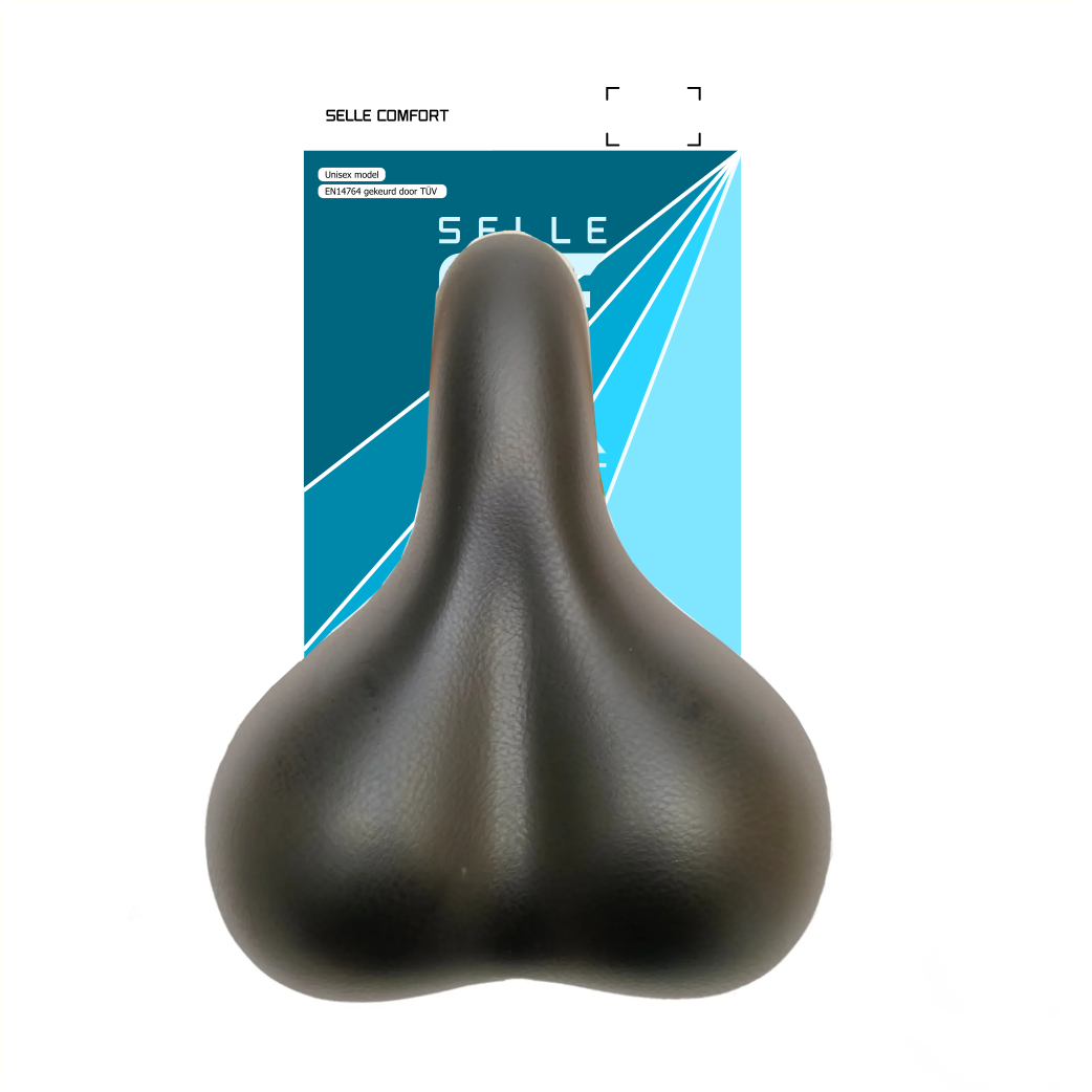 Selle Comfort saddle City black, without strap.