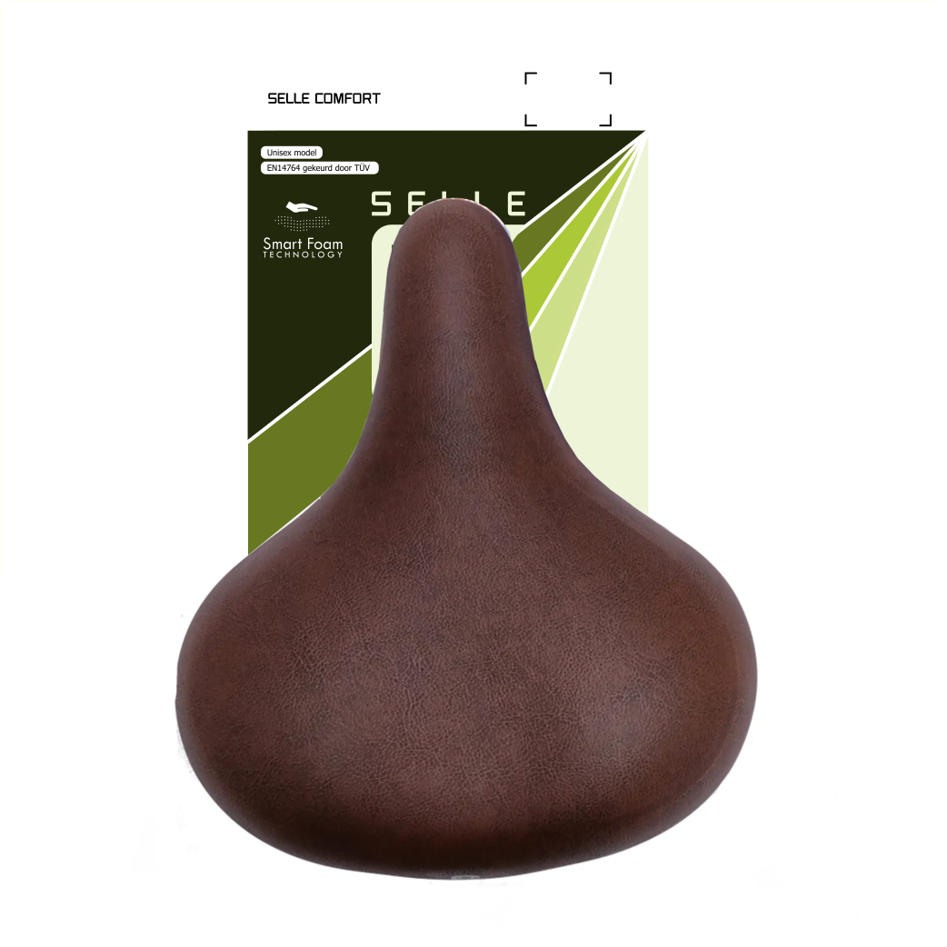 Selle Comfort Retro Medium saddle brown. With smart foam technology, without saddle strap
