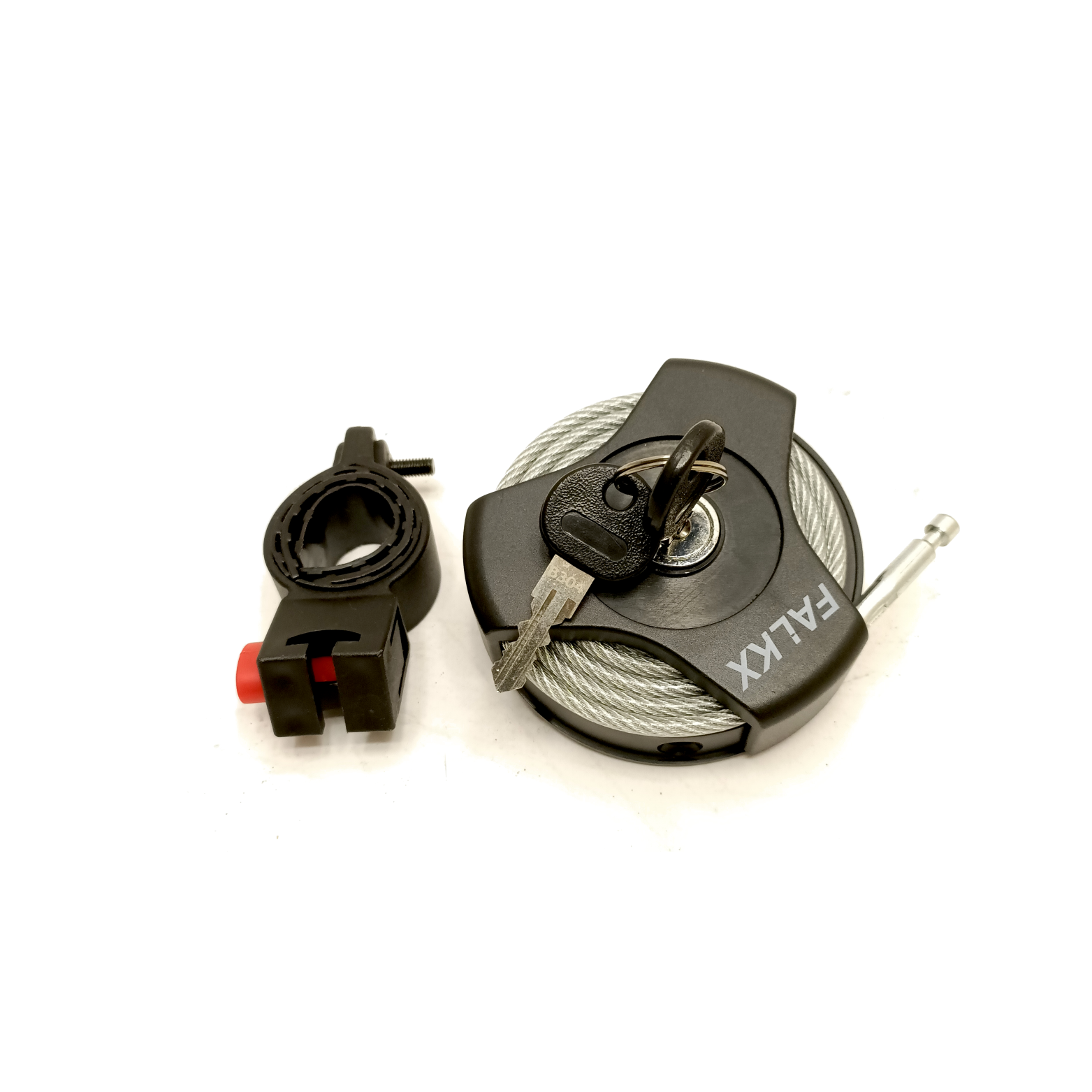 FALKX Multi Function roll-up lock. 100cmx4mm cable, black