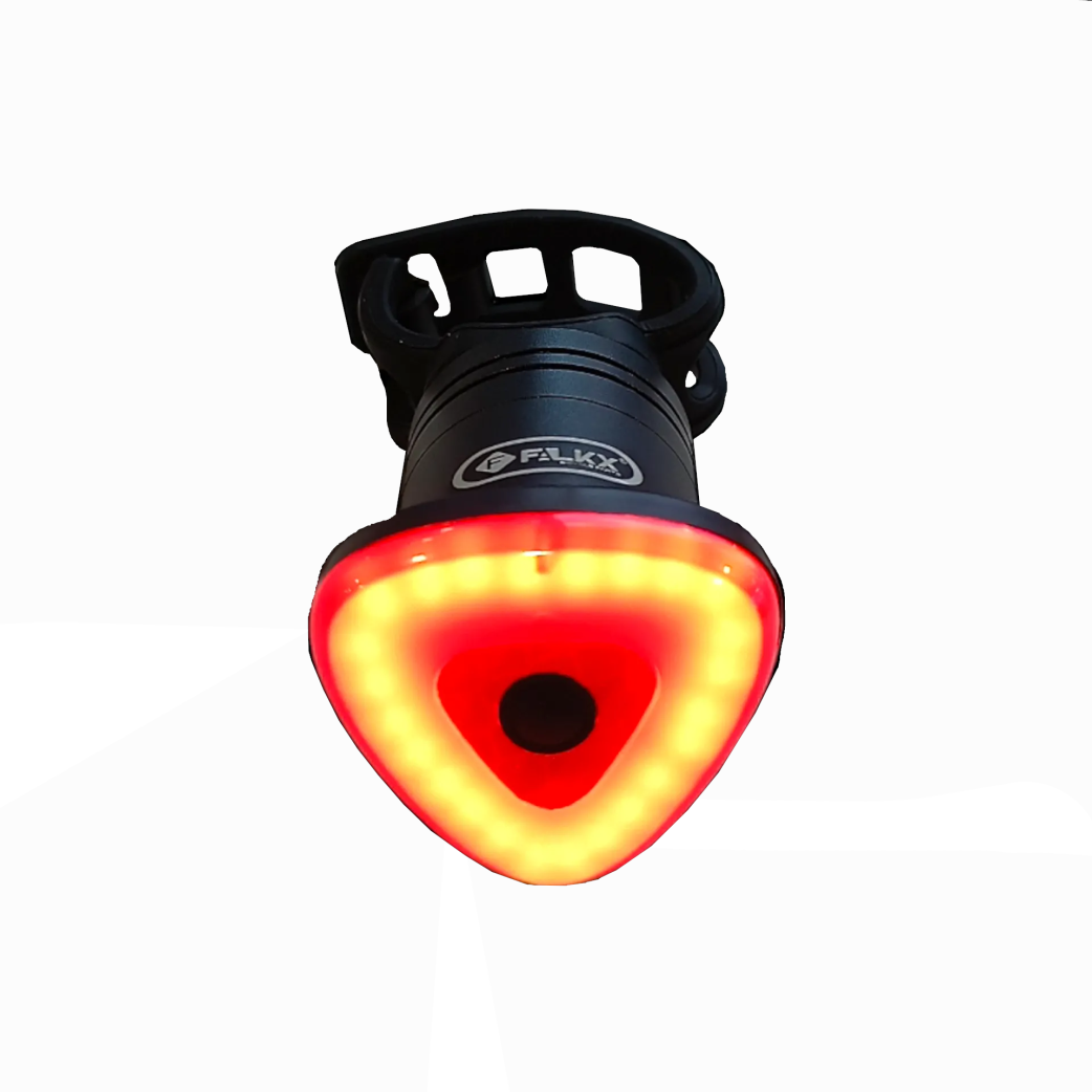 FALKX LED rear light with brake function. USB rechargeable. with 2 mounting brackets.