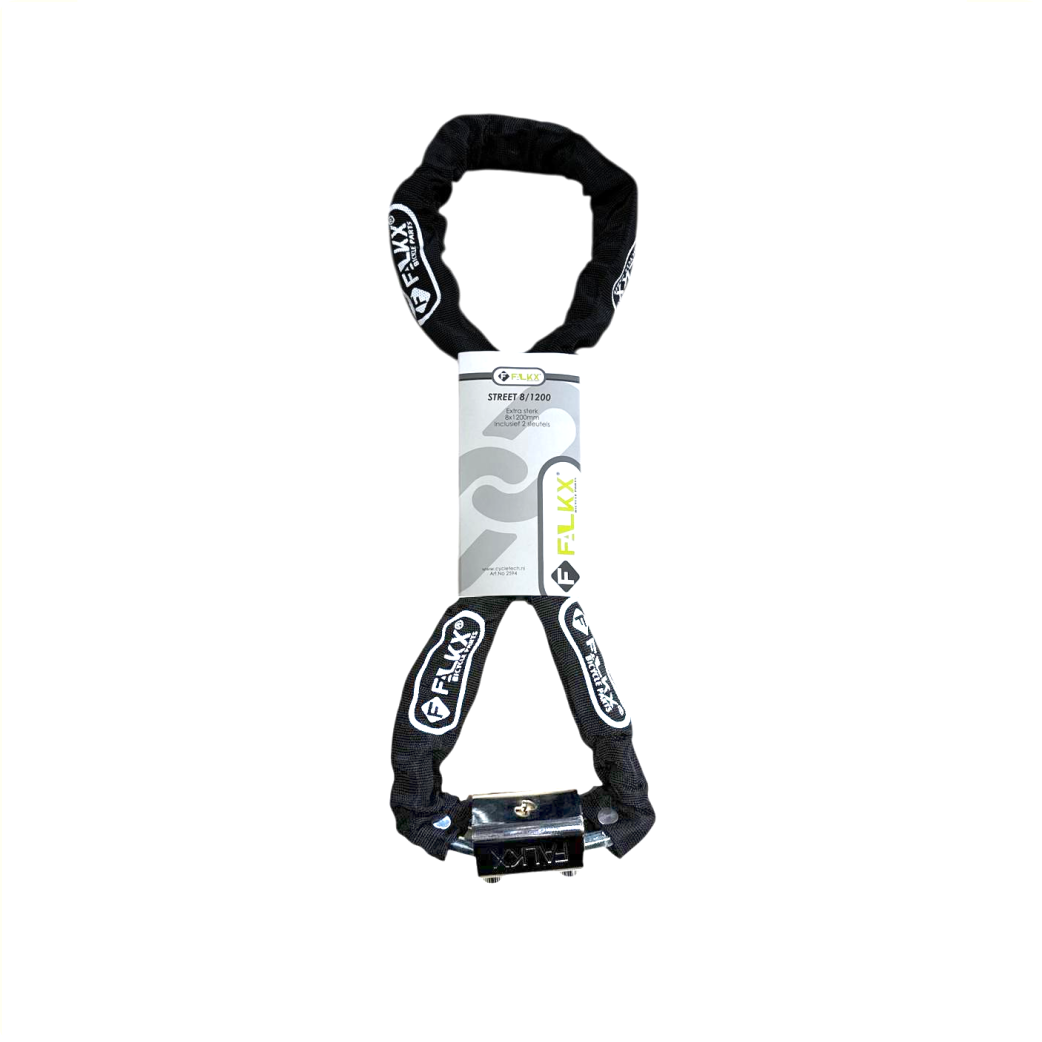 FALKX Street chain lock 8x 8x1200mm, black