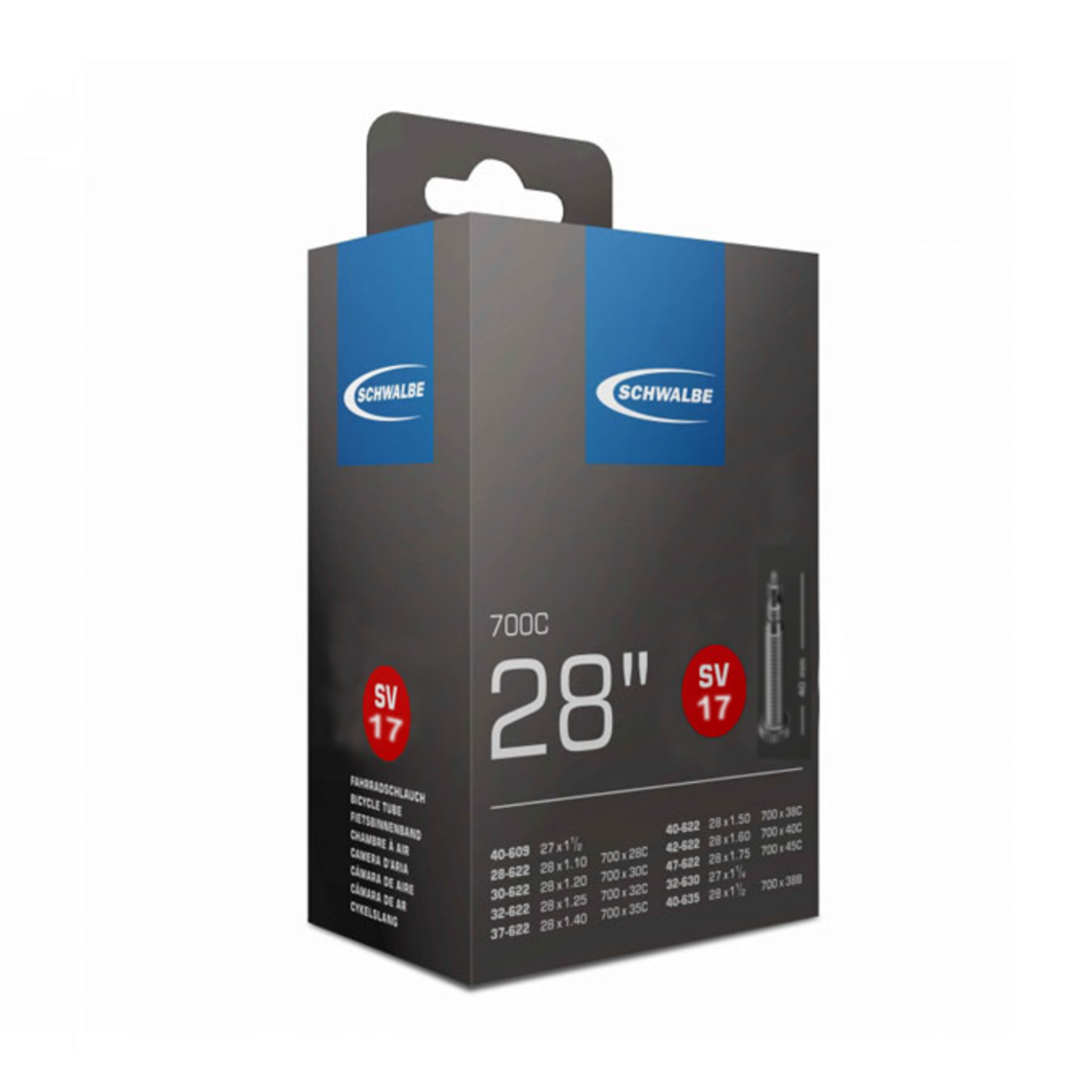 Schwalbe inner tube 28x1 5/8x1 3/8, ETRTO 47-622/635, Presta/French SV17 40mm