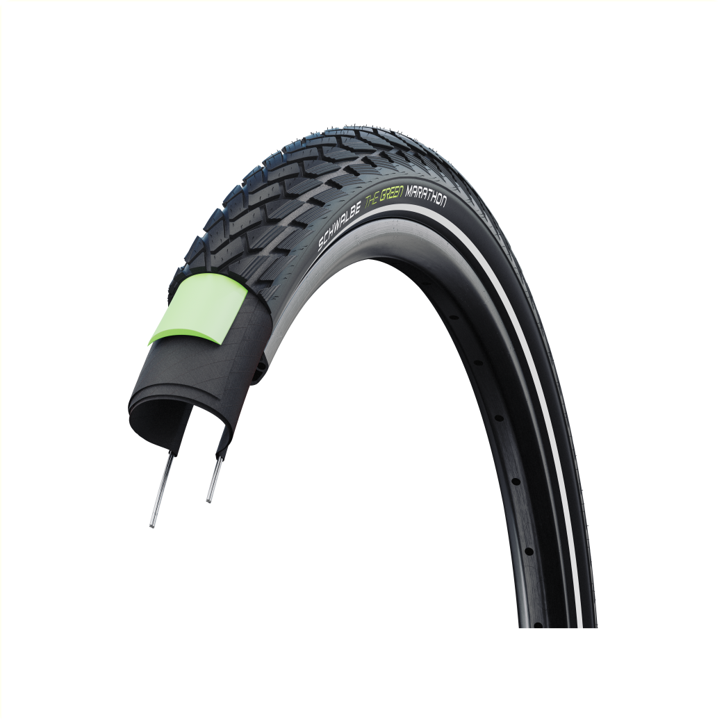 Schwalbe Marathon (Greenguard 3mm anti-puncture), Black with reflection, 26x1.75 ETRTO 47-559