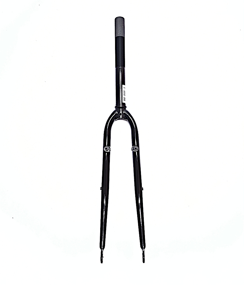 Front fork 28 Hybrid black with V-Brake lugs. 1 1/8 inches