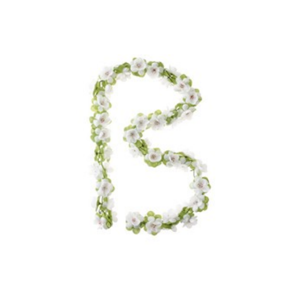 Basil Roses Garland flower string White