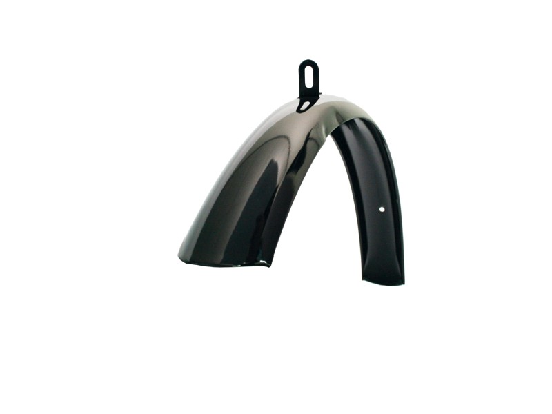 Bicycle Mudguard, front. wide, black, for transport bicycles, among others