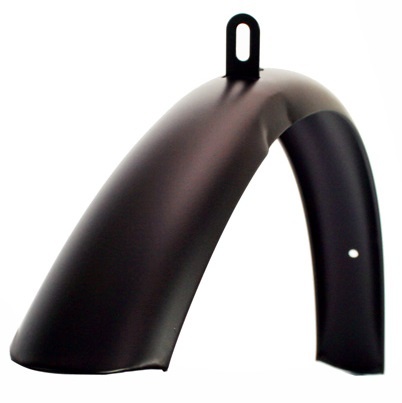 Fahrradschutzblech, vorne. breit, mattschwarz, auch für Transportfahrräder