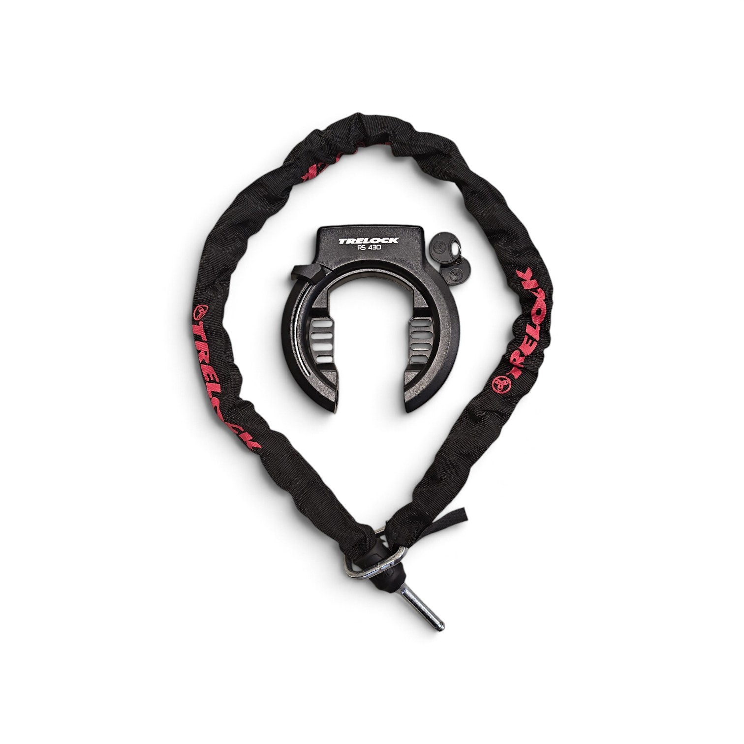 Trelock RS430 lock / Trelock plug-in chain 100 cm set (workshop packaging).