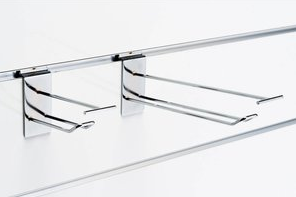 Slatwall/Lamel hook double closed L20cm diam 4mm