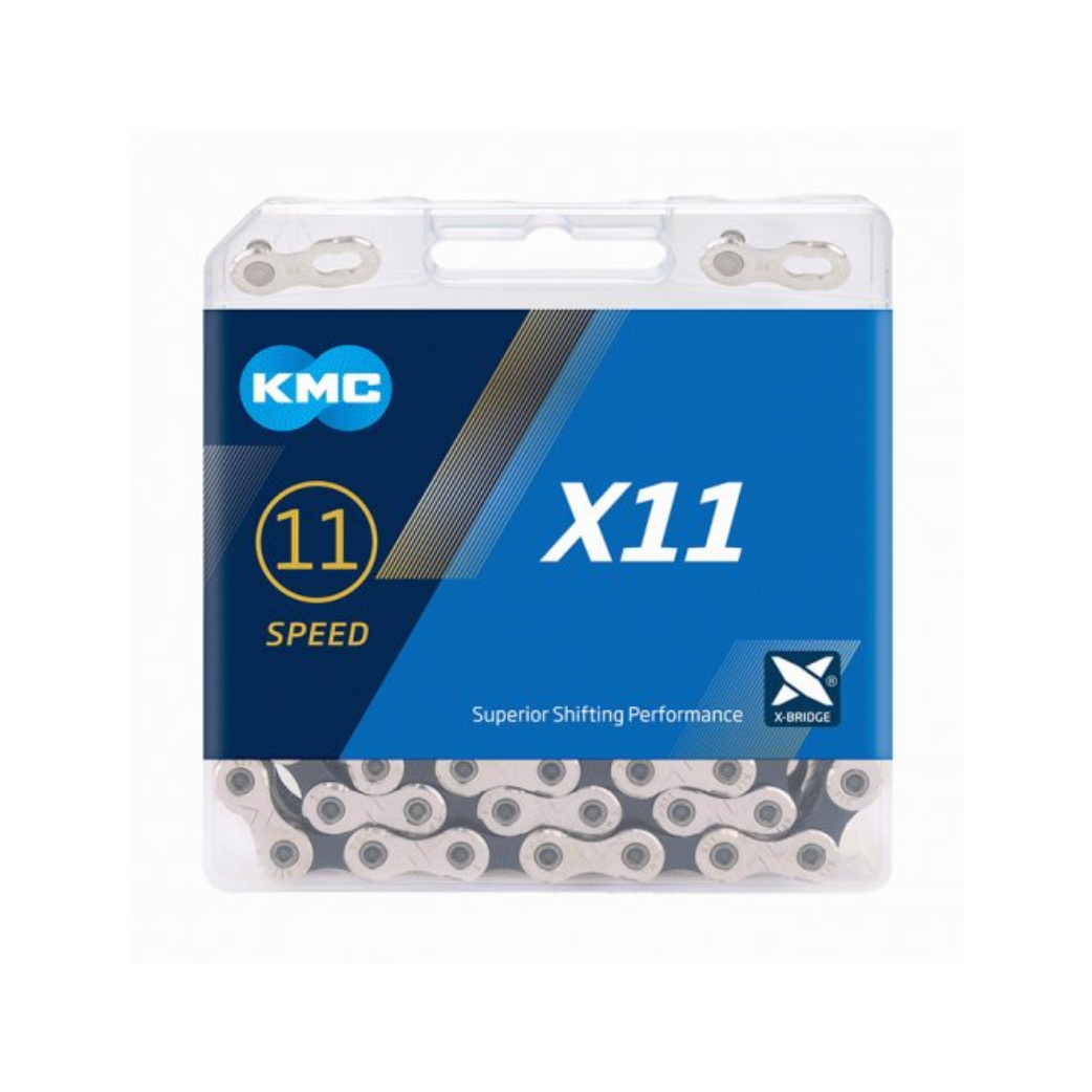 KMC X11 chain silver/black, 1/2x1128, 11-speed