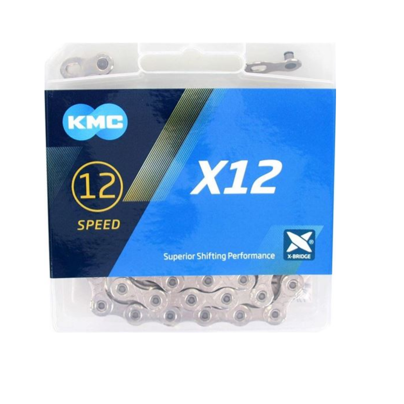 Chaîne KMC X12, argent 1/2x11/128, 126L, 12 vitesses