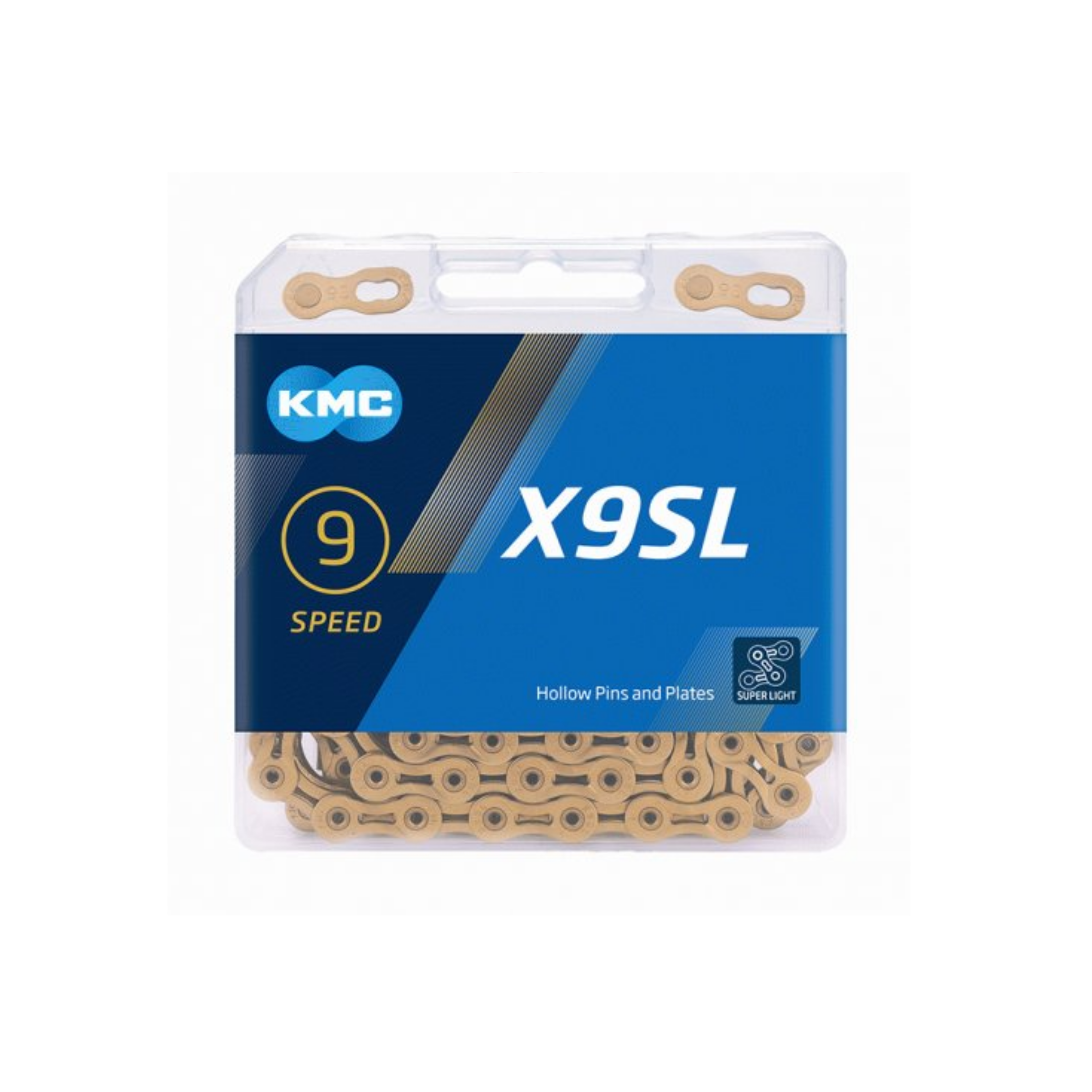 KMC chain X9 GOLD, Ti-Ni, 1/2x1128, 5.88mm, 114 L 9-speed
