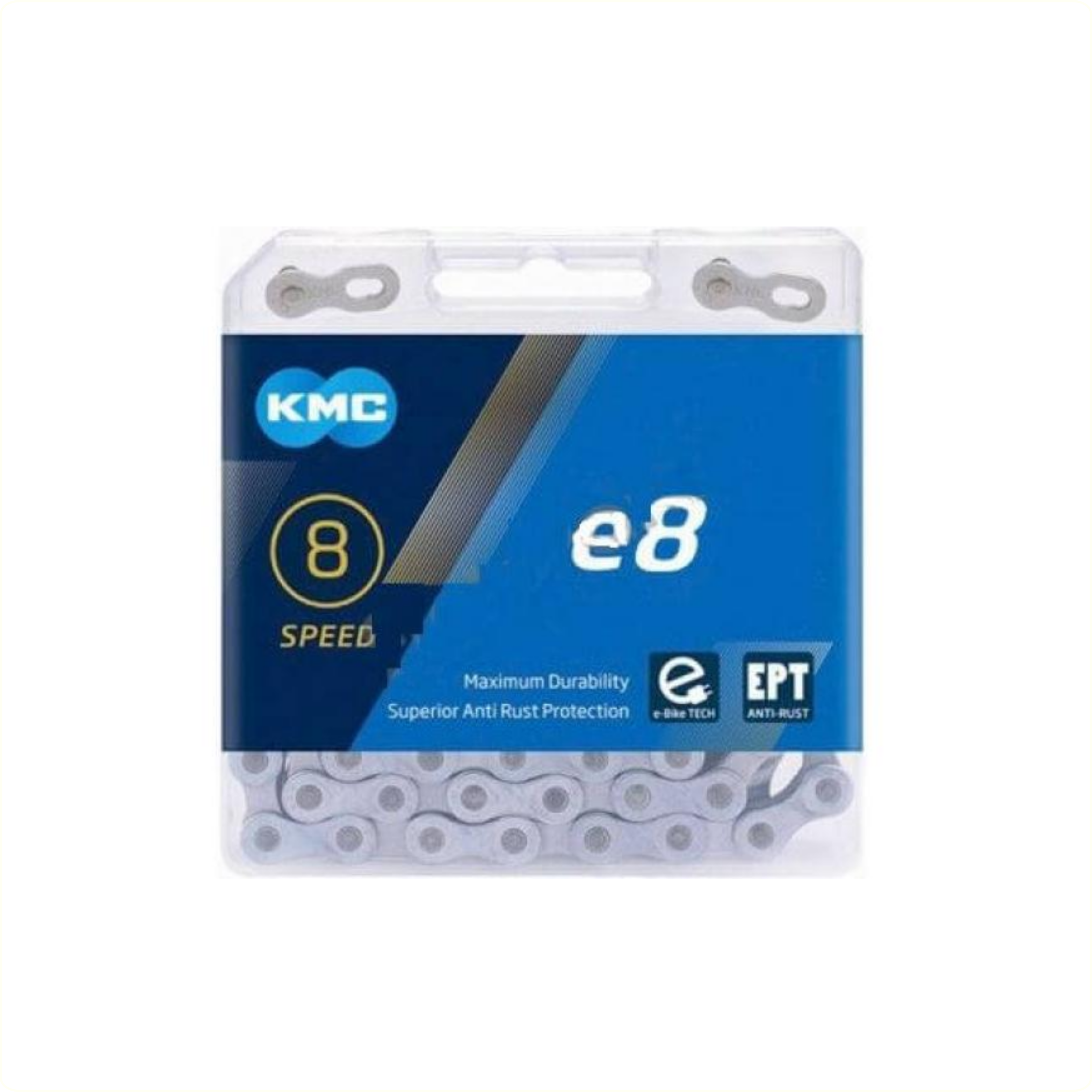 KMC chain e8 ept, 1/2x3/32, 7/8-speed mid motor e-bike chain, anti-rust