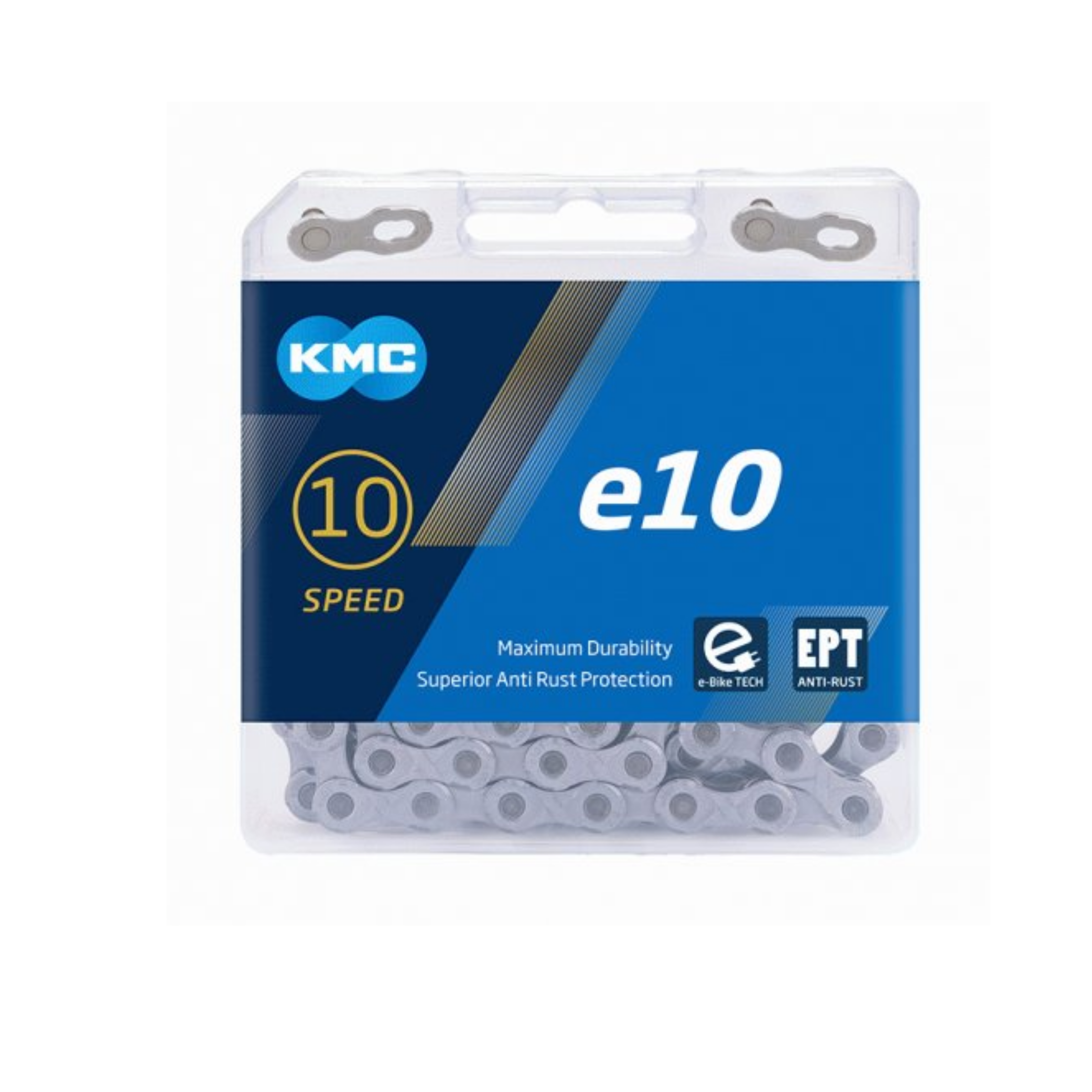 KMC chain e10 EPT, 1/2x11/128, 136 links, 5.88mm pin, 10-speed mid motor e-bike chain, anti-rust