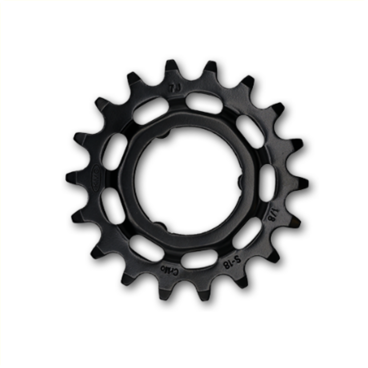 KMC sprocket R Shimano 18T rear sprocket. Chromoly Black 1/2x1/8"