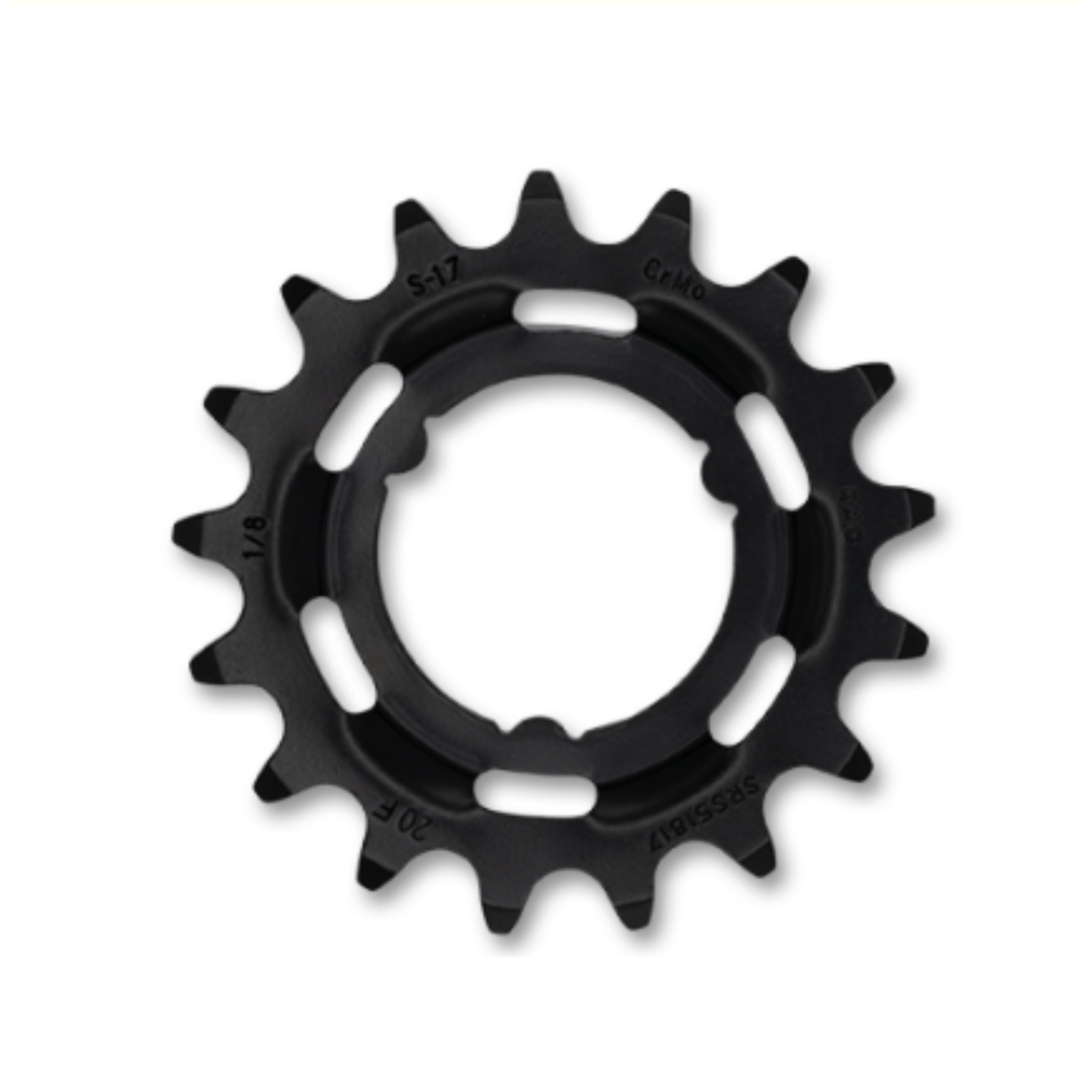 KMC sprocket R Shimano wide 17T rear sprocket. Chromoly Black 1/2x1/8"