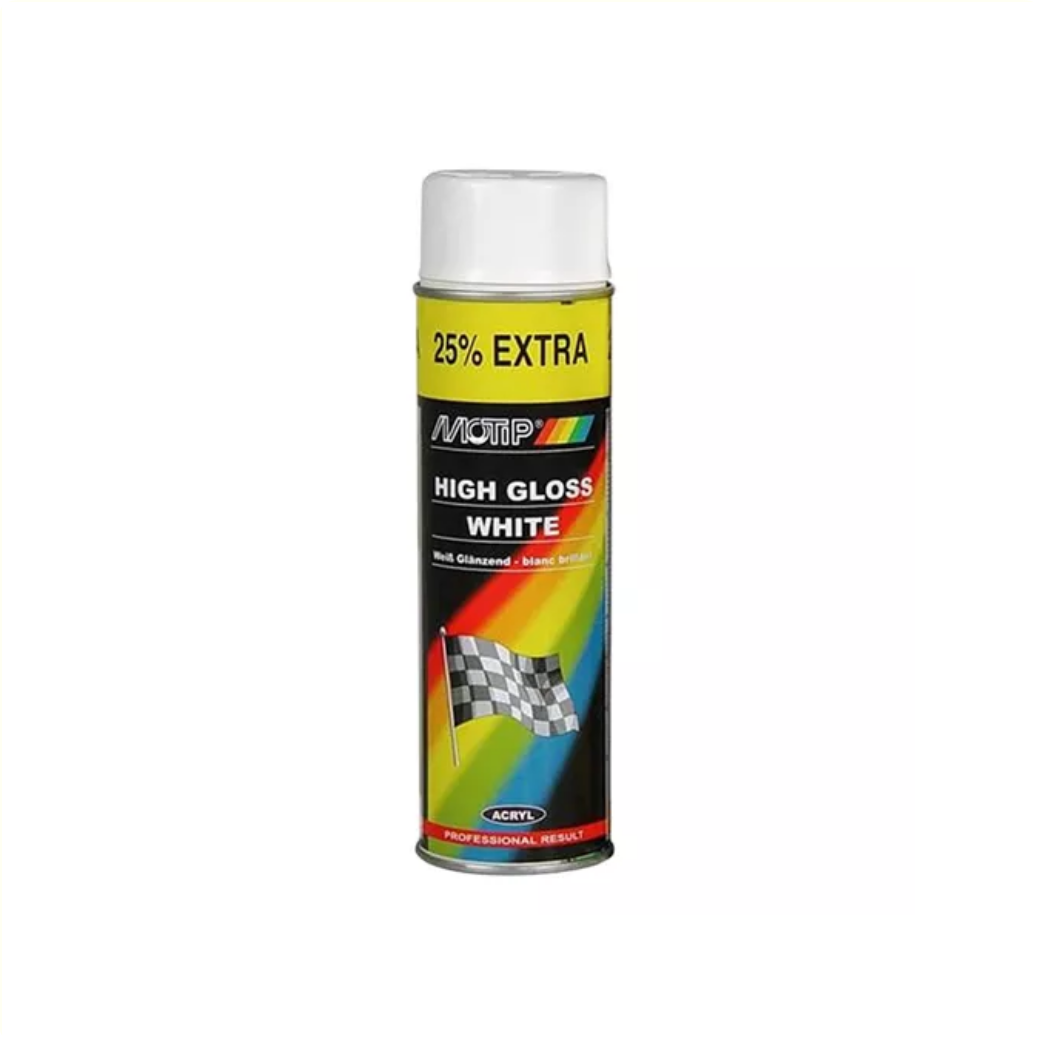 Motip Spray paint white high gloss 500ml