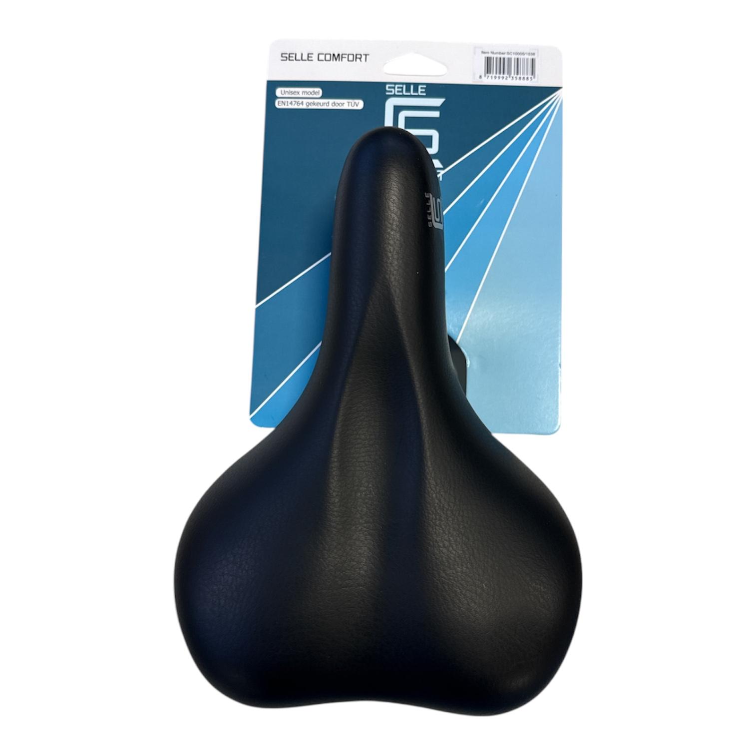 Selle Comfort saddle Ride. Black with white bumpers