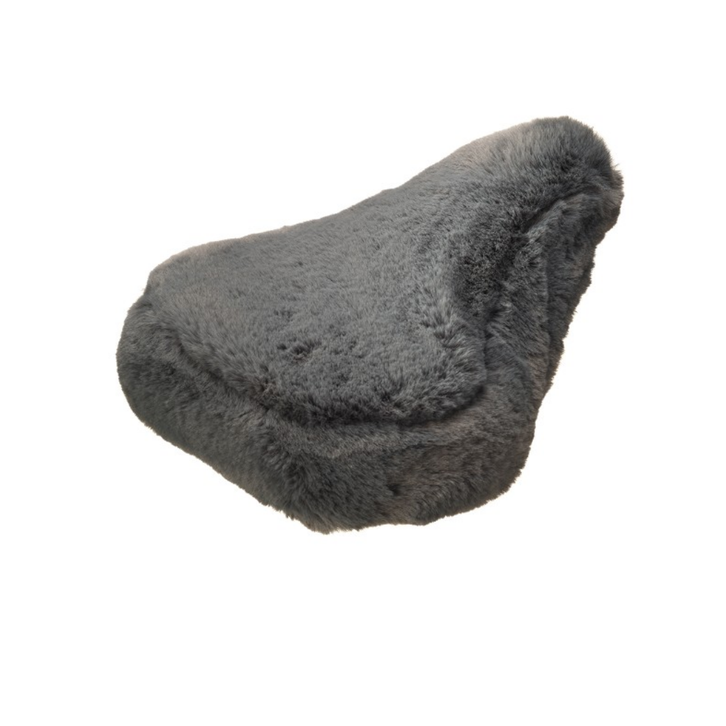 Gray sheepskin saddle pad