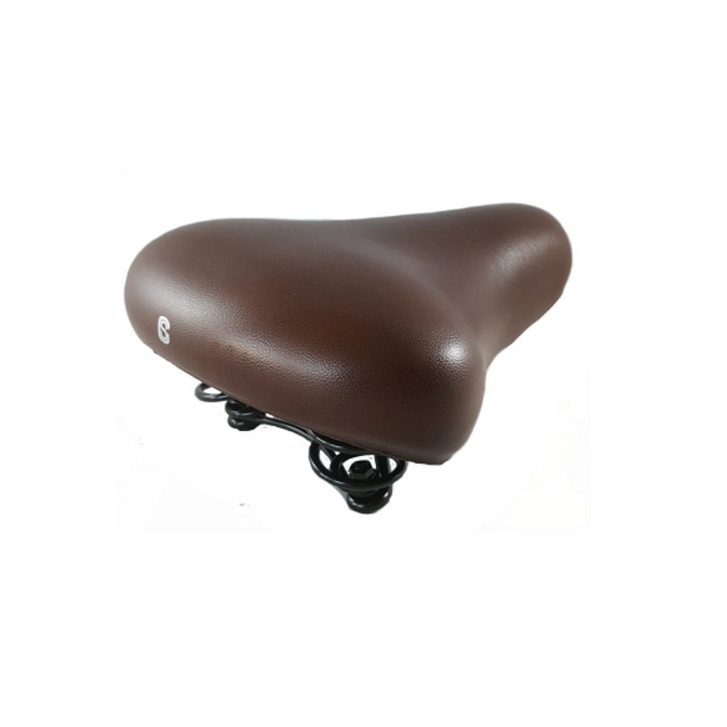 Selle Comfort Saddle City Foam Budget marron foncé, avec sangle de selle