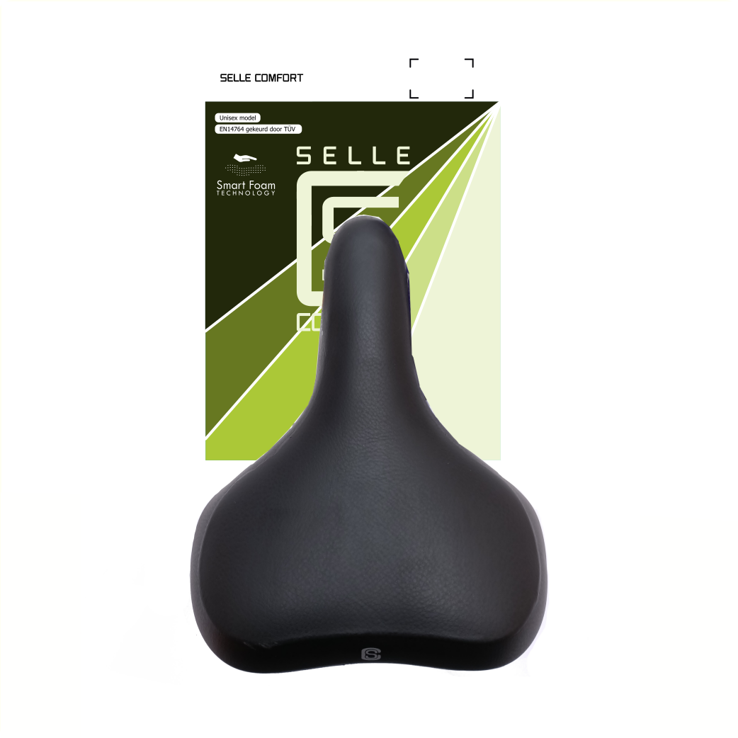Selle Comfort Sattel Pure mit Smart Foam Technologie. Schwarz, ohne Sattelgurt