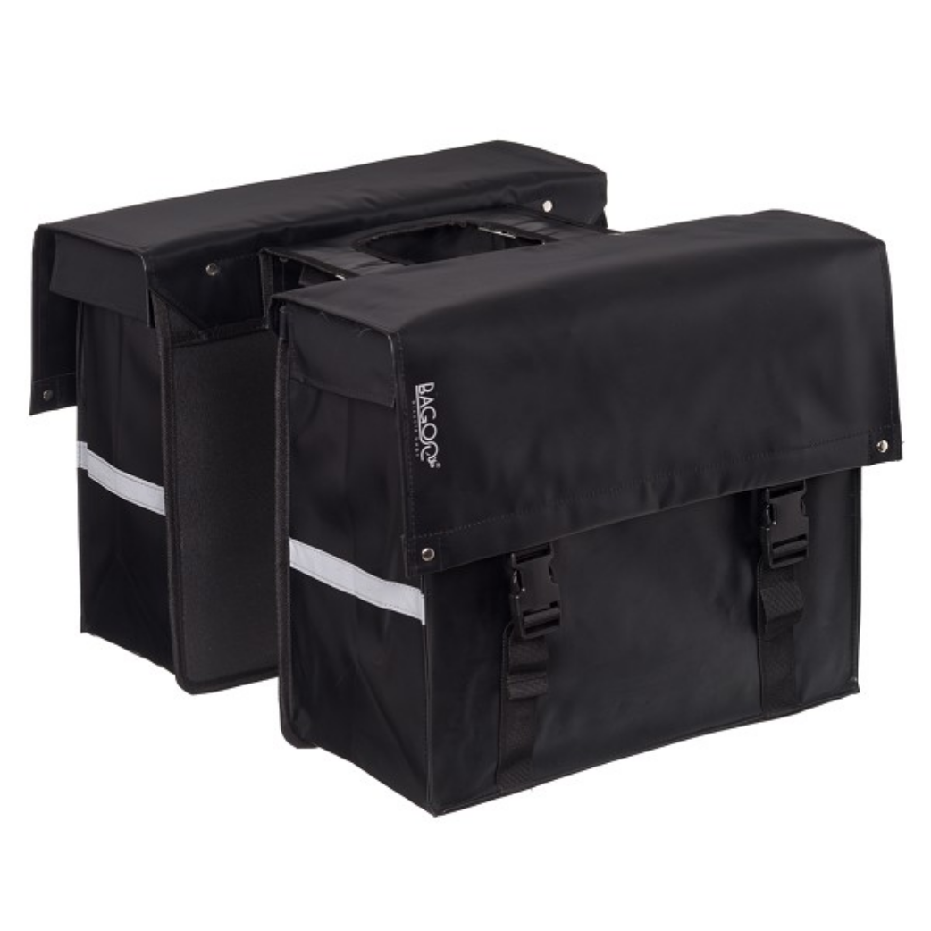Bagoo double bicycle bag Bisonyl black capacity 46L