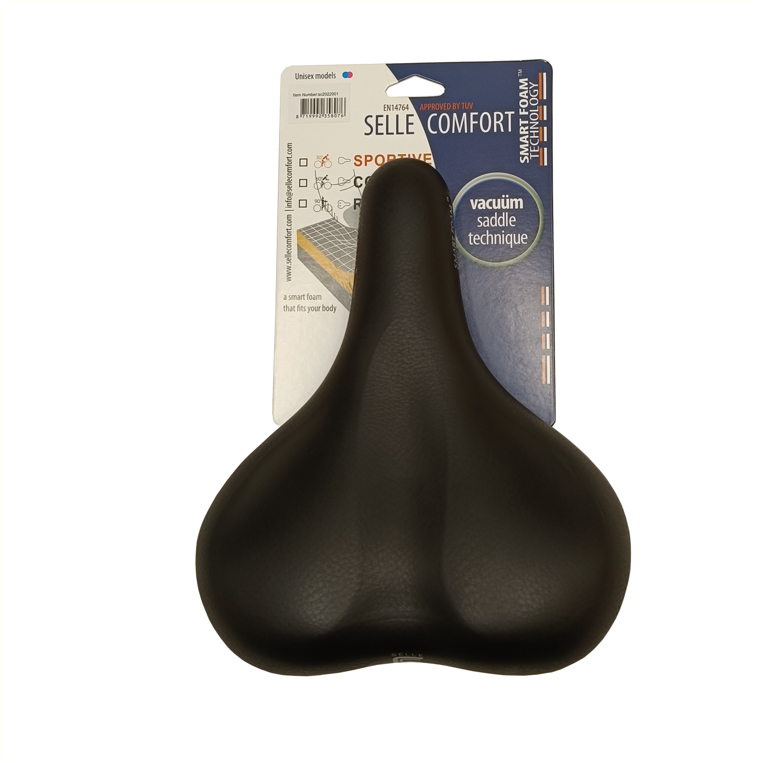 Selle Comfort Saddle Active With Smartfoam technology, without strap