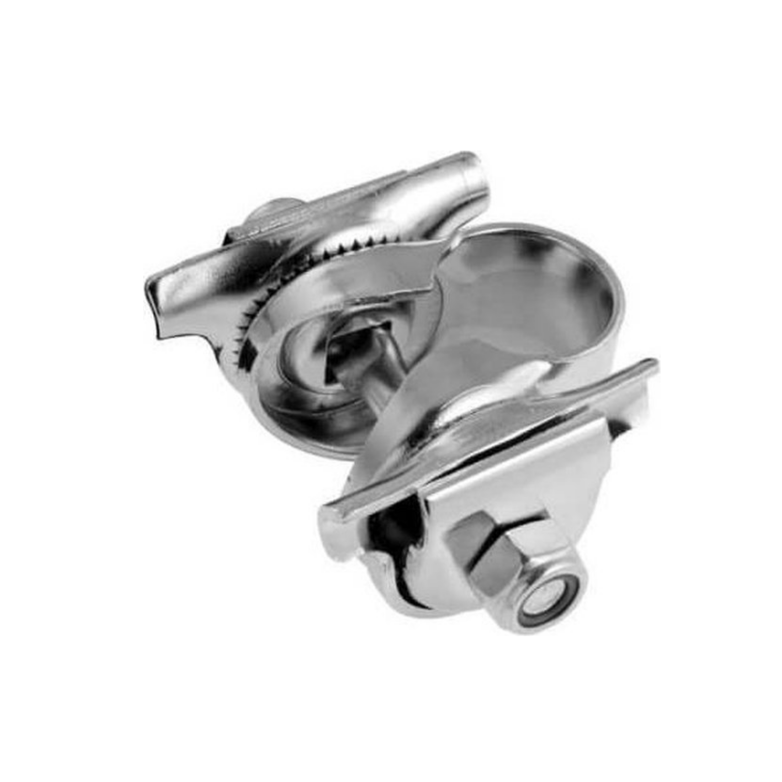 Saddle clamp silver (import).