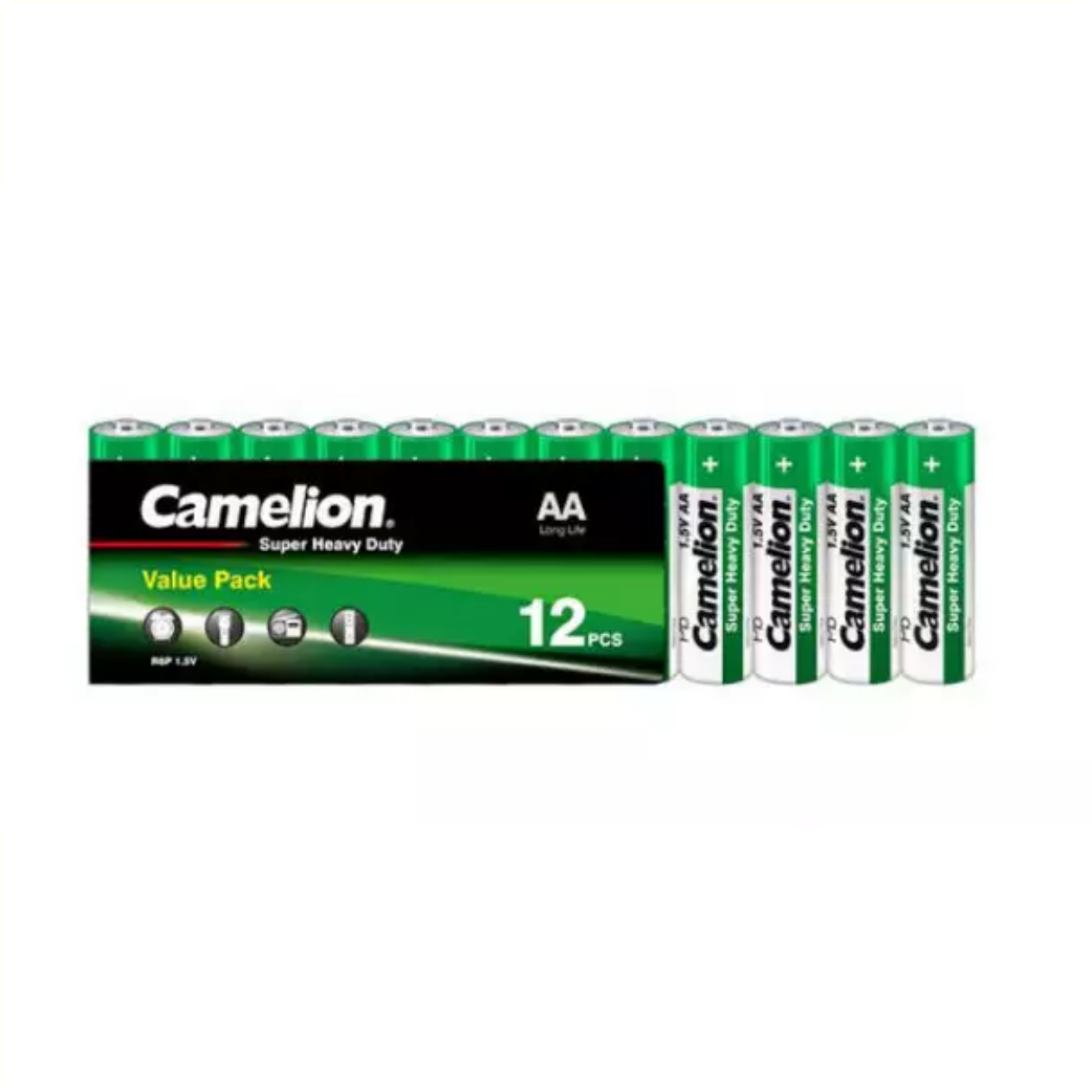 Camelion AA zinc-carbon batteries per 12