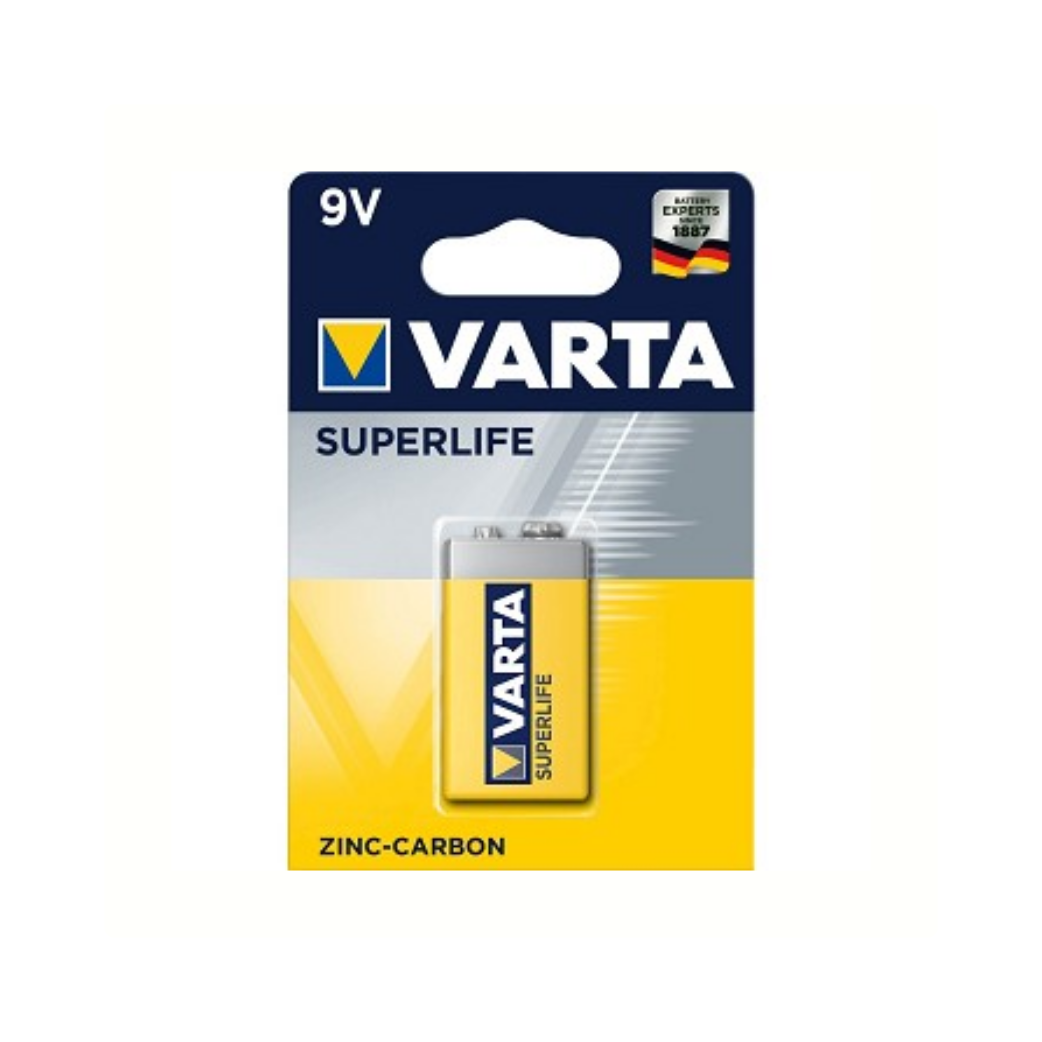 Varta 9V Superlife Zinc-Carbon battery per piece