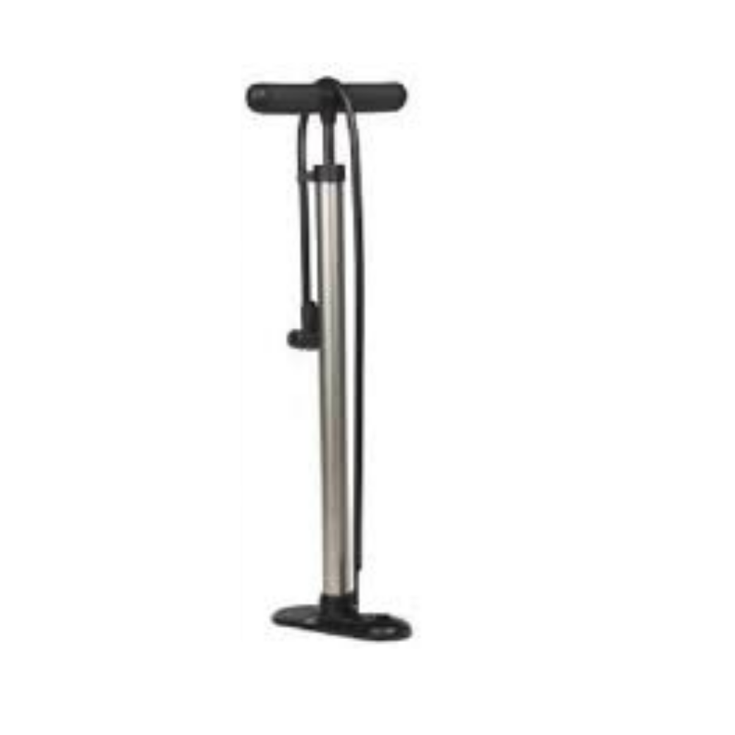 FALKX Silber Air bicycle pump classic silver Alloy. Suitable for all valves