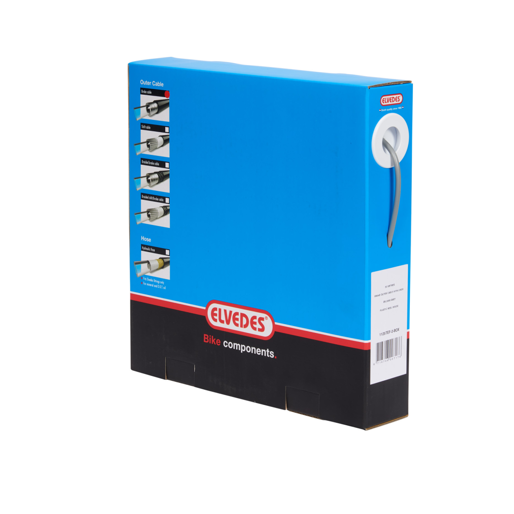 Elvedes outer cable brake Teflon liner, 30 meters in box, 5mm silver