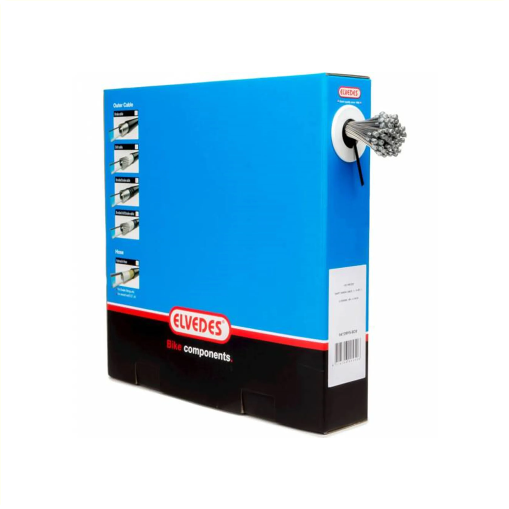 Elvedes inner cable gear stainless steel 2.25M, nipple 4x4mm, per 100, including for Nexus