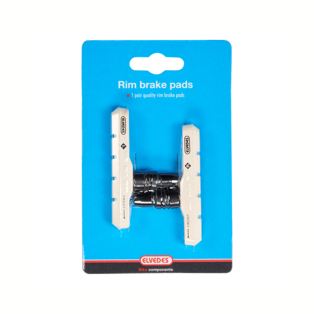 Elvedes white V-brake brake pads,by pair