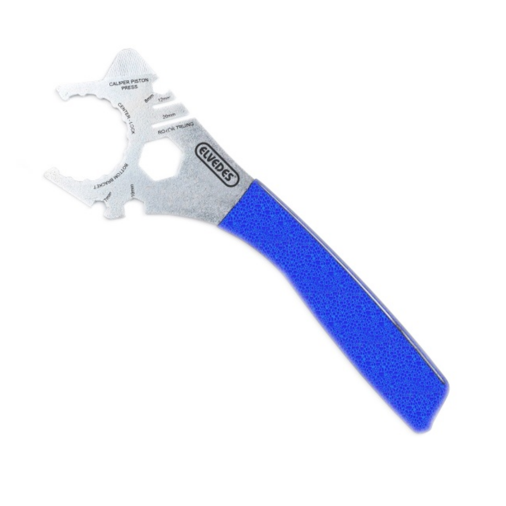 Elvedes Multitool for disc brakes and centre-lock adapter