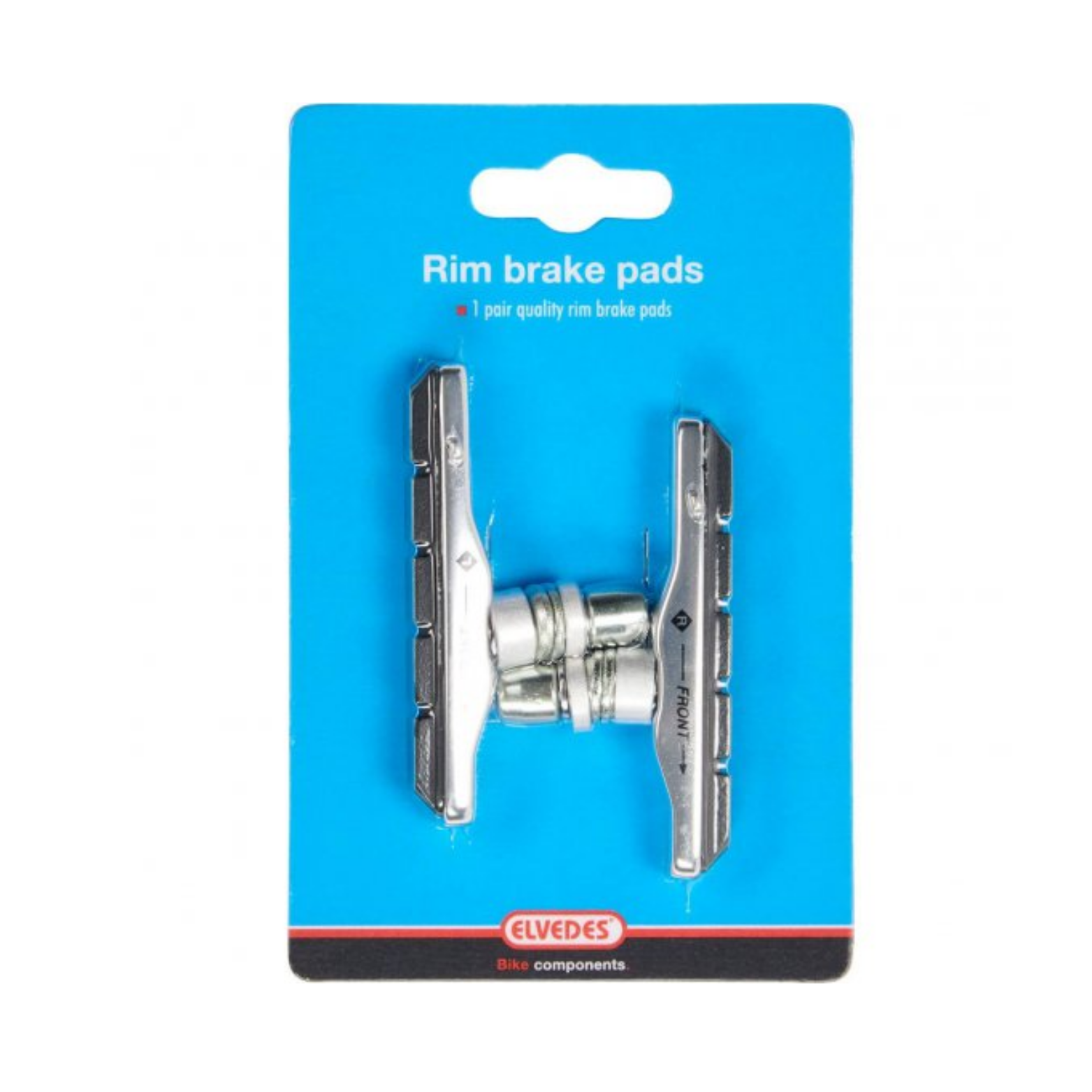 Elvedes V-brake brake pads 72mm black, with aluminum cartridge per pair