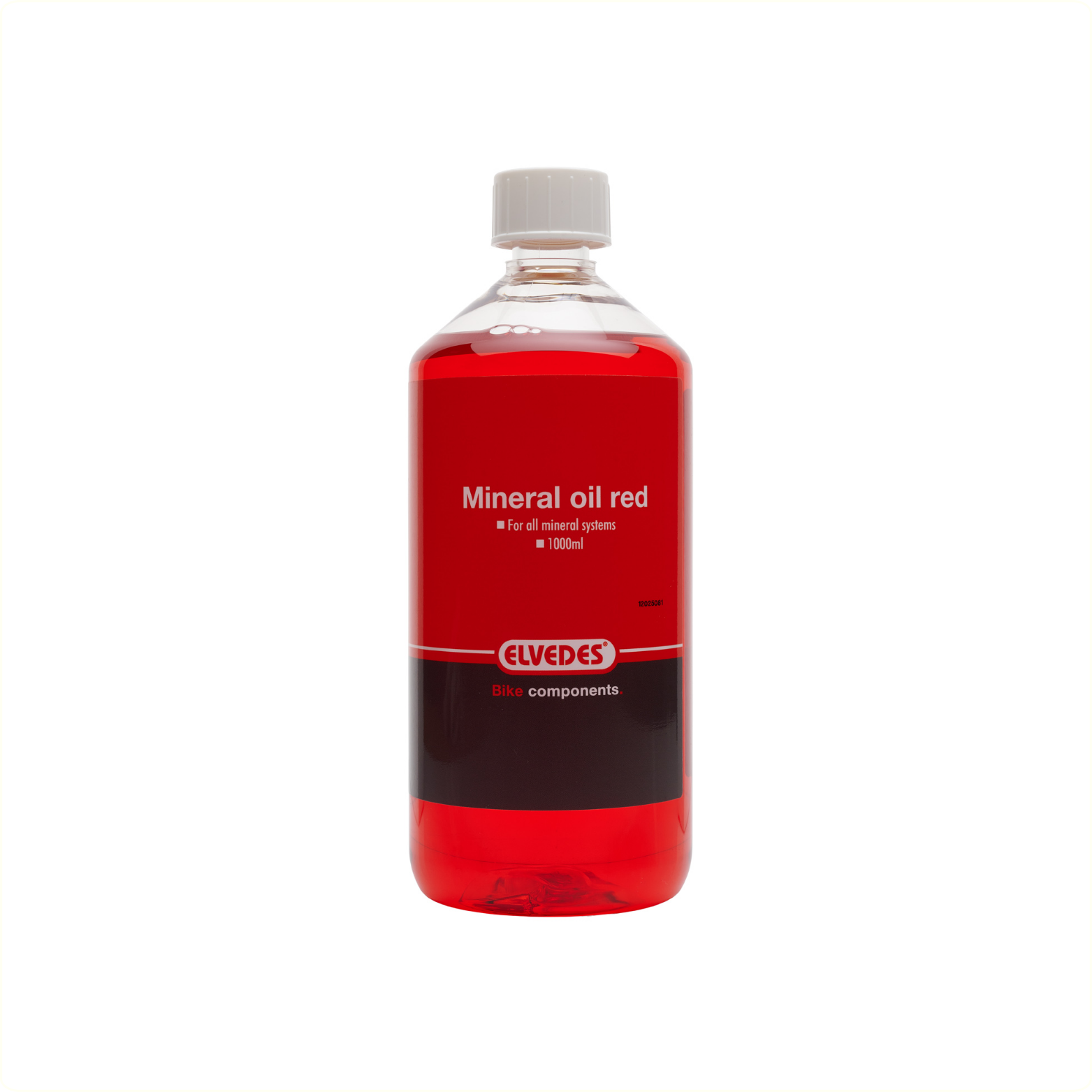 Elvedes mineral oil for all mineral braking systems. Bottle 1000ml, color red