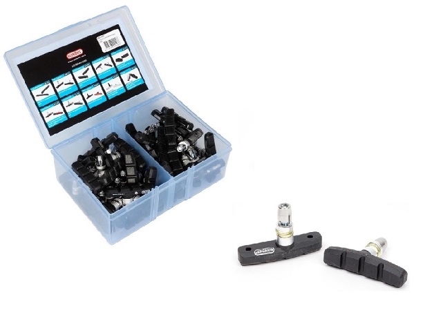 Elvedes V-type rim brake pads 60mm workshop box per 25 pairs